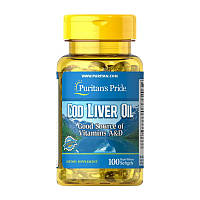 Puritan's Pride Cod Liver Oil vitamins A&D 100 softgels