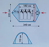 Тримісний намет Tramp Ranger 3 (v2) із зовнішнім каркасом (SHiz13714), фото 5