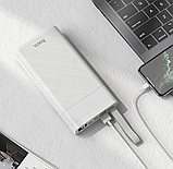 УМБ портативне зарядне Power Bank HOCO J73 30000mAh 2USB White (SH018620), фото 3
