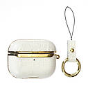 Чехол Onegif Leather Croco AirPods Pro,  White, фото 2