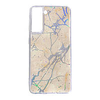 Силикон Marble Samsung S21 Plus, Gold