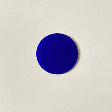 Синій  акриловий круг 5см для декору, глянець 3мм
