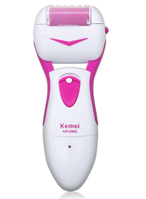 Пилка роликова електрична KEMEI KM-2502Х для ніг, біло-рожева