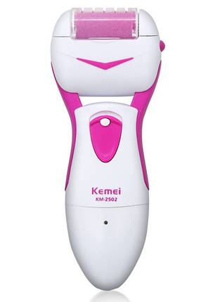 Пилка роликова електрична KEMEI KM-2502Х для ніг, біло-рожева, фото 2