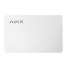Захищена коректна карта Ajax Pass white для клавіатури KeyPad Plus