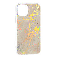 Силикон Marble Apple iPhone 12 / 12 Pro, Gold