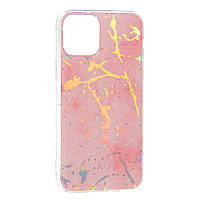 Силикон Marble Apple iPhone 12 / 12 Pro, Pink