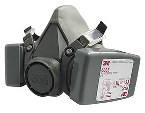 Респіратор 3M 6200 + фільтри 6035 P3 – захист від пилу, аерозолів та токсичних частинок