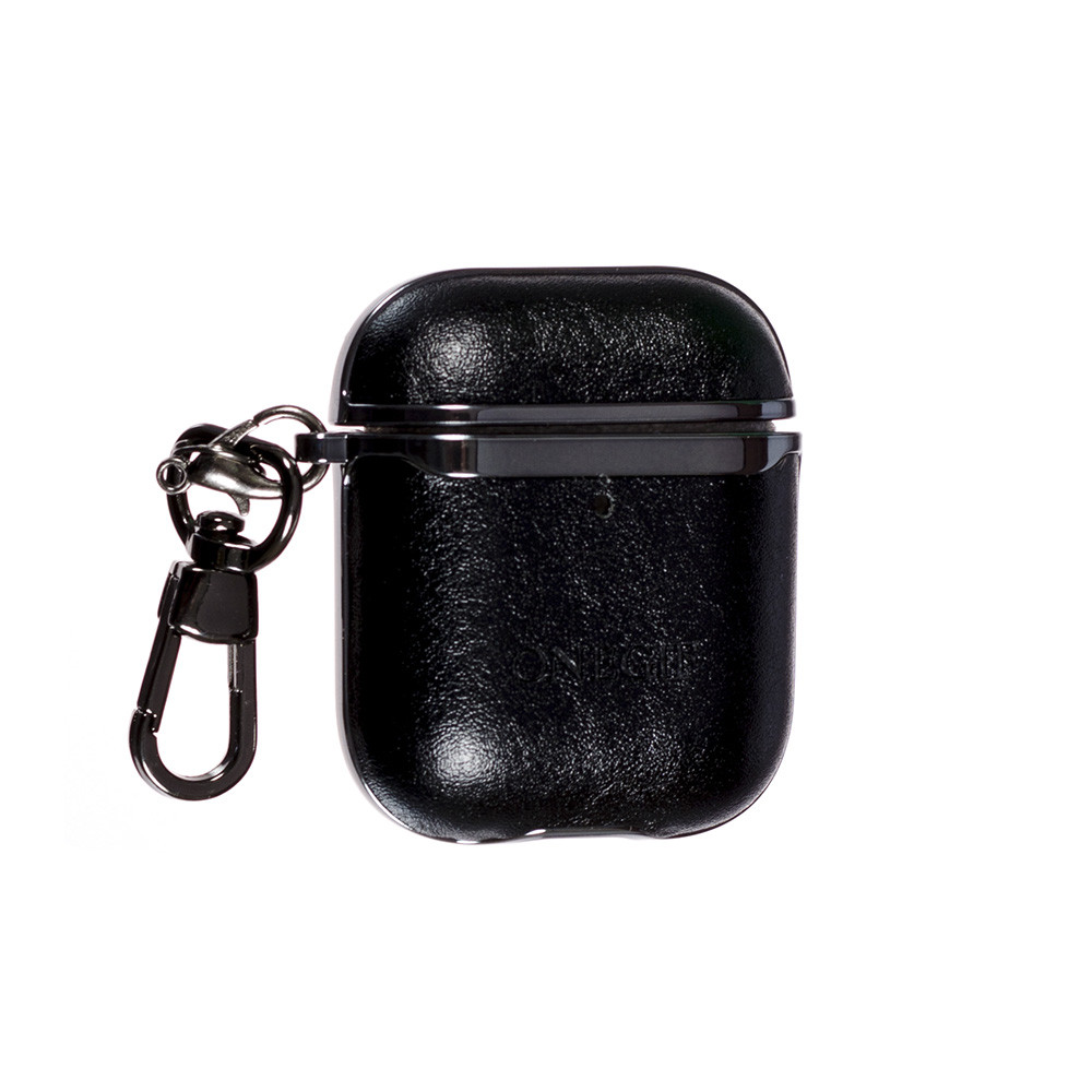 Чехол Onegif Кожа Hobo AirPods 1 / 2,  Black, фото 1