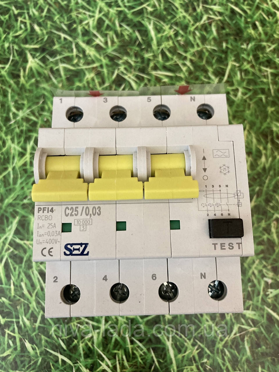Диференціальний автомат PFI4 C25А/0,03 SEZ, фото 1