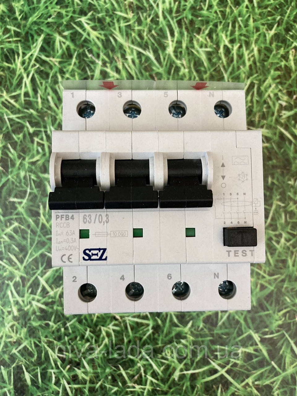 Диференціальне реле (УЗВ) PFB4 63A/0,03A SEZ, фото 1