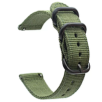 Ремешок на часы НАТО зеленый БЕЗ НАЛОЖКИ! 24 mm