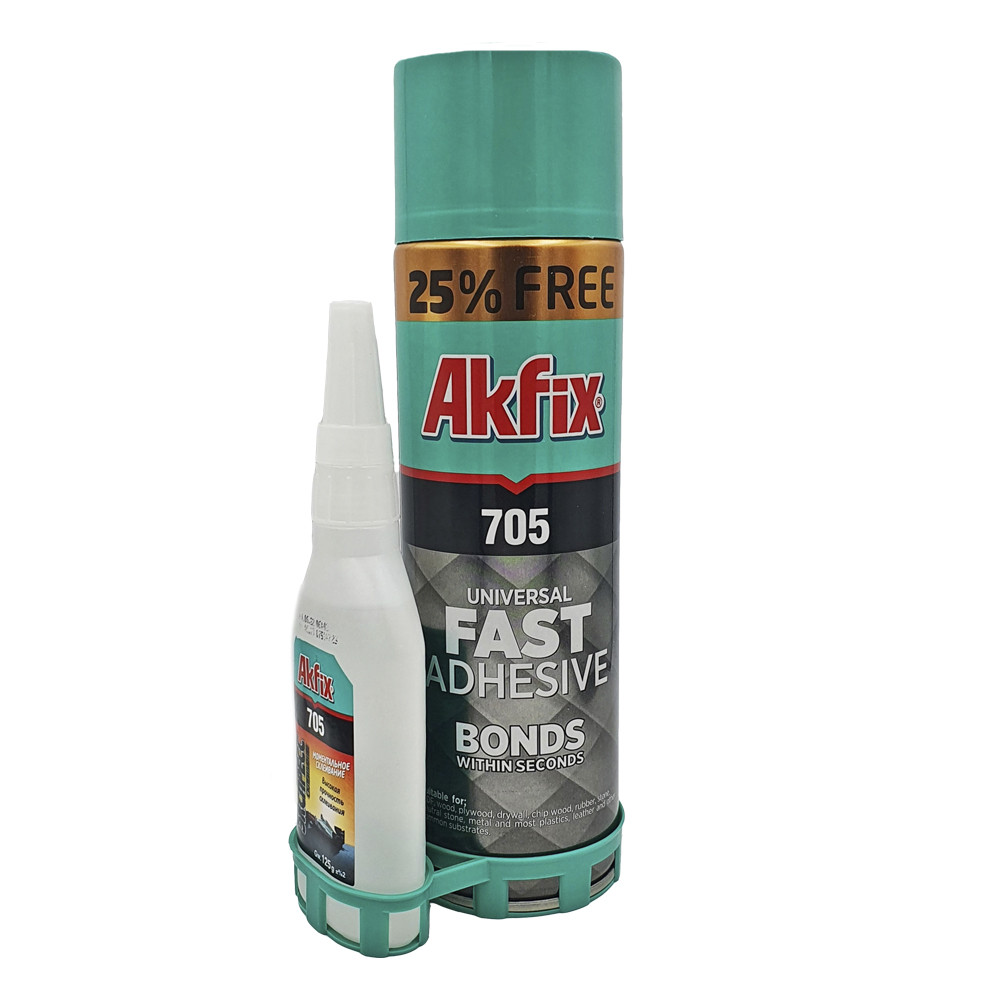 Клей с активатором Akfix 705 Fast Adhesive 125 грамм - фото 1 - id-p776629984