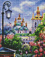 Картина стразами Ідейка Київ золотоверхий навесні (AMO7245) 40 х 50 см (На підрамнику)
