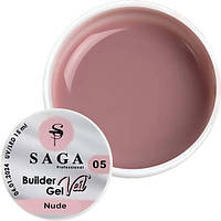 SAGA Professional Builder Gel Veil № 05 Nude - гель для наращиванния, натуральный, 15 мл