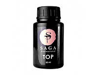 Saga Professional Top Titanium - топ без липкого слоя, без УФ фильтров для гель-лака, 30 мл