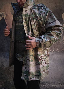 Куртка-дощовик тактична НАТО level 5, мембранна, вдягається зверху броніка/рюкзака