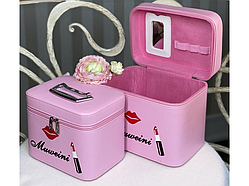 💛Кейс для косметики і прикрас 2 в 1 Рожевий