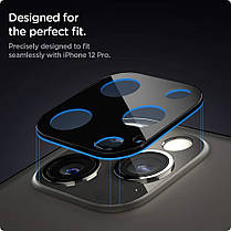 Захисне скло Spigen для камери iPhone 12 Pro — Optik camera lens (2шт), Black (AGL01807), фото 3