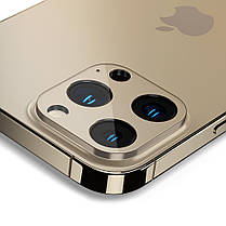 Захисне скло Spigen для камери iPhone 13 Pro / 13 Pro Max — Optik camera lens (2шт), Gold (AGL04034), фото 4