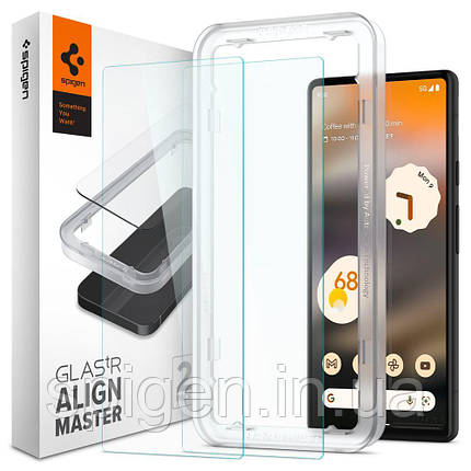 Захисне скло Spigen для Google Pixel 6A — ALIGNmaster (2 шт.), Clear (AGL04695), фото 1