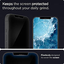 Захисне скло Spigen для iPhone 12/ 12 Pro - (Антишпигун) GLAS.tR Slim ™ Privacy (AGL01513), фото 3