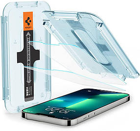 Захисне скло Spigen для iPhone 14/13/13 Pro - EZ FIT GLAS.tR (2 шт), Clear (AGL03385)