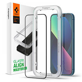 Захисне скло Spigen для iPhone 13/13 Pro - Glas.tR AlignMaster (1 шт), Black (AGL03725)