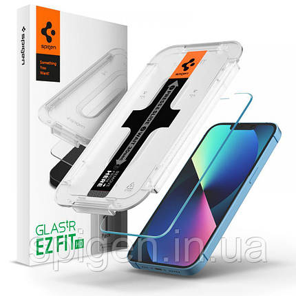 Захисне скло Spigen для iPhone 16e / 14 / 13 / 13 Pro — EZ FIT, HD, GLAS.tR (1 шт.) (AGL03724), фото 1