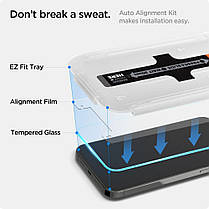 Захисне скло Spigen для iPhone 13 mini - EZ FIT, HD, GLAS.tR (1 шт), (AGL03726), фото 4