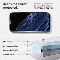Захисне скло Spigen для iPhone 14 Plus / 13 Pro Max — EZ FIT, HD, GLAS.tR (1 шт.) (AGL03722), фото 5