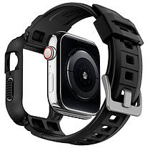 Чохол і ремінець Spigen для Apple Watch Series SE/6/5/4 (40mm) Rugged Armor Pro 2 in 1, Black (ACS00546), фото 3
