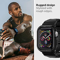 Чохол і ремінець Spigen для Apple Watch Series SE/6/5/4 (40mm) Rugged Armor Pro 2 in 1, Black (ACS00546), фото 5