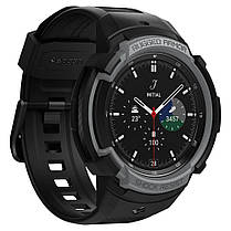 Чохол і ремінець Spigen для Galaxy Watch 4 (46 mm) Rugged Armor Pro 2 in 1, Charcoal Gray (ACS03652), фото 3