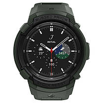 Чохол і ремінець Spigen для Galaxy Watch 4 Classic (46 mm) Rugged Armor Pro 2 in 1 Military Green (ACS04326), фото 3