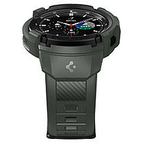 Чохол і ремінець Spigen для Galaxy Watch 4 Classic (46 mm) Rugged Armor Pro 2 in 1 Military Green (ACS04326), фото 6