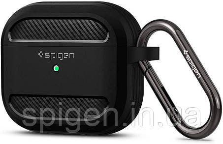 Чехол Spigen для Apple AirPods 3 (3rd Generation) Rugged Armor, Matte Black (ASD01978), фото 1