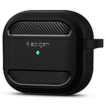 Чехол Spigen для Apple AirPods 3 (3rd Generation) Rugged Armor, Matte Black (ASD01978), фото 3