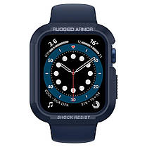 Чехол Spigen для Apple Watch 4/5/6/ SE/ 7 (44/45mm) Rugged Armor, Navy Blue (ACS02224), фото 3