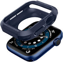 Чехол Spigen для Apple Watch 4/5/6/ SE/ 7 (44/45mm) Rugged Armor, Navy Blue (ACS02224), фото 4