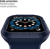 Чехол Spigen для Apple Watch 4/5/6/ SE/ 7 (44/45mm) Rugged Armor, Navy Blue (ACS02224), фото 6