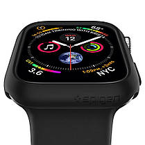 Чохол Spigen для Apple Watch 4 / 5 / 6 / SE (44mm) Thin Fit, Black (062CS24474), фото 4