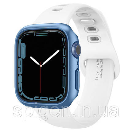 Чехол Spigen для Apple Watch 7 (41mm) Thin Fit, Blue (ACS04186), фото 1