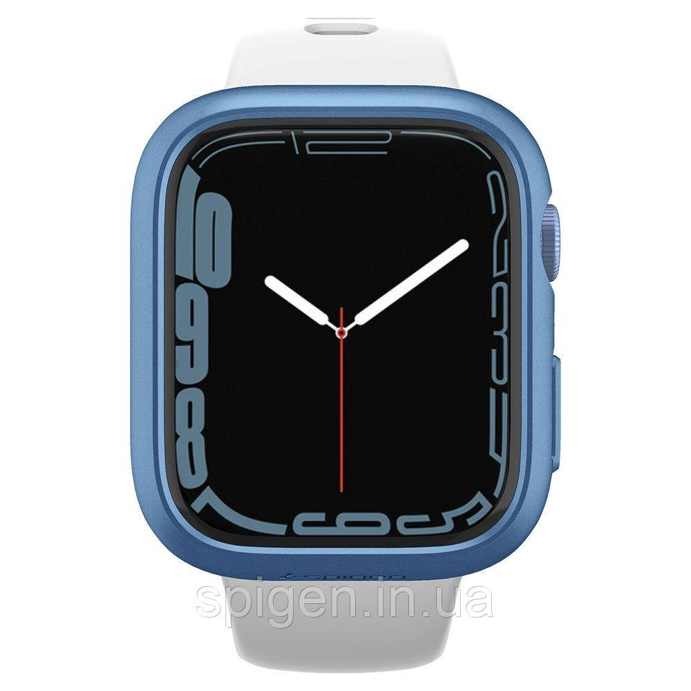 Чехол Spigen для Apple Watch 7 (41mm) Thin Fit, Blue (ACS04186) - фото 2 - id-p1673541834