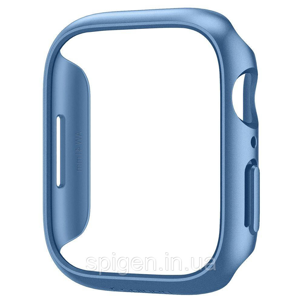 Чехол Spigen для Apple Watch 7 (41mm) Thin Fit, Blue (ACS04186) - фото 6 - id-p1673541834