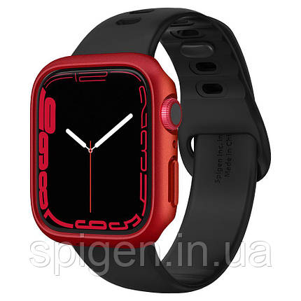 Чохол Spigen для Apple Watch 7 (45 mm) Thin Fit, Metallic Red (ACS04177), фото 1