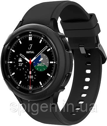 Чехол Spigen для Galaxy Watch 4 (46mm) - Liquid Air , Black (ACS03140), фото 1