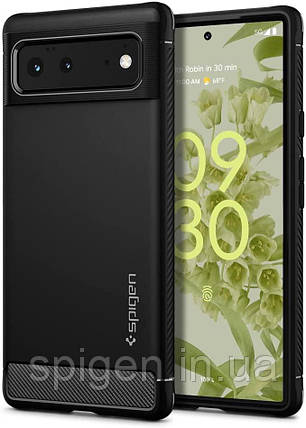 Чохол Spigen для Google Pixel 6 — Rugged Armor, Matte Black (ACS03437), фото 1