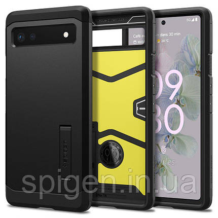 Чехол Spigen для Google Pixel 6A - Tough Armor, Black (ACS04479), фото 1