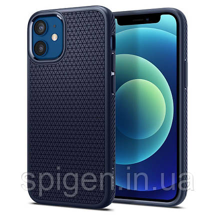 Чехол Spigen для iPhone 12 mini - Liquid Air, Navy Blue (ACS02256), фото 1